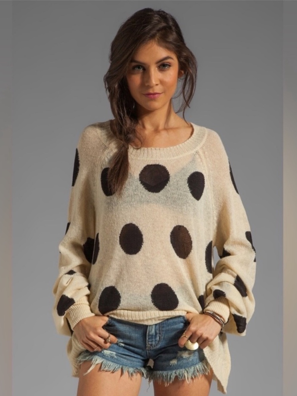 Whitefox Polka Dot Sweater